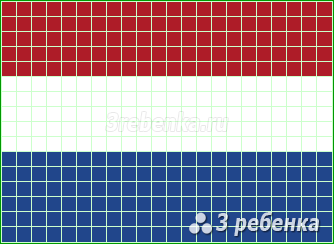 Схема фенечки прямым плетением Нидерланды