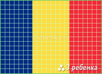 Схема фенечки прямым плетением Румыния