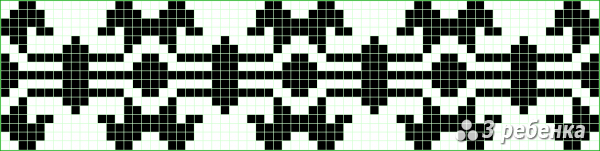 Схема фенечки прямым плетением 17352