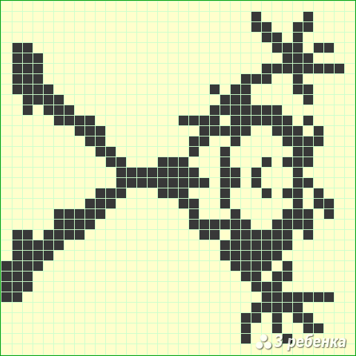 Схема фенечки прямым плетением 17066