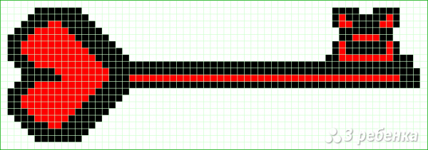 Схема фенечки прямым плетением 15062