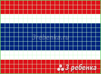 Схема фенечки прямым плетением Таиланд