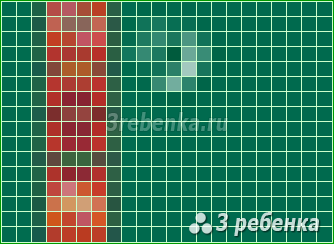 Схема фенечки прямым плетением Туркмения