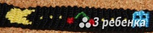 Схема фенечки прямым плетением 17840