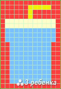 Схема фенечки прямым плетением 18310
