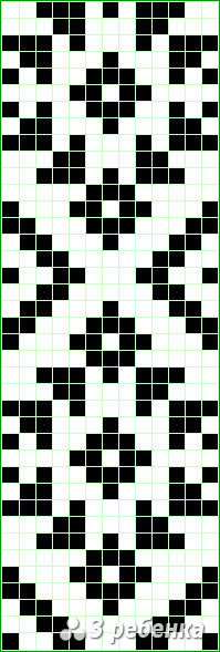 Схема фенечки прямым плетением 18486