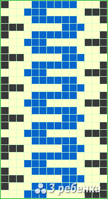 Схема фенечки прямым плетением 19279