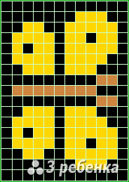 Схема фенечки прямым плетением 18596