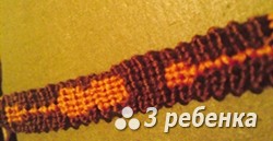 Схема фенечки прямым плетением 20074