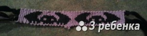 Схема фенечки прямым плетением 19967