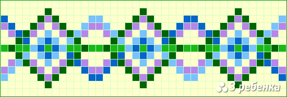 Схема фенечки прямым плетением 20132