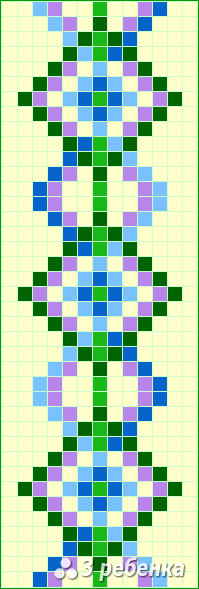 Схема фенечки прямым плетением 20132