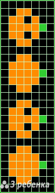 Схема фенечки прямым плетением 20080