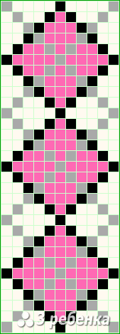 Схема фенечки прямым плетением 19994