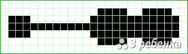 Схема фенечки прямым плетением 20074