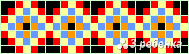 Схема фенечки прямым плетением 19978