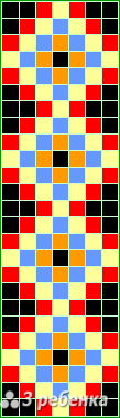 Схема фенечки прямым плетением 19978