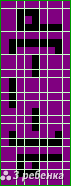 Схема фенечки прямым плетением 20014