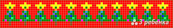 Схема фенечки прямым плетением 20054