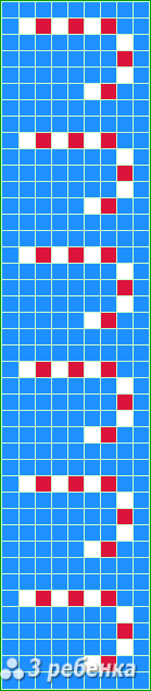 Схема фенечки прямым плетением 19925