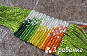 Схема фенечки прямым плетением 20891