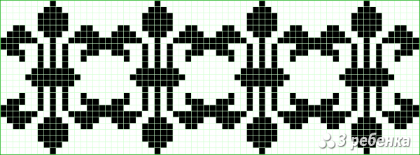 Схема фенечки прямым плетением 20967