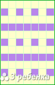 Схема фенечки прямым плетением 20385