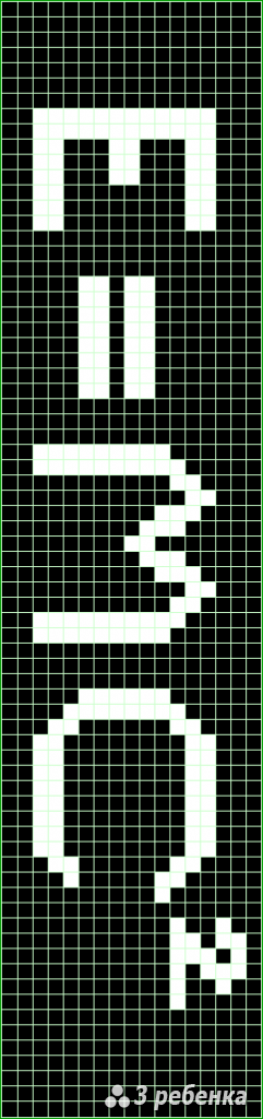 Схема фенечки прямым плетением 20917
