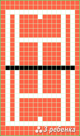 Схема фенечки прямым плетением 20230