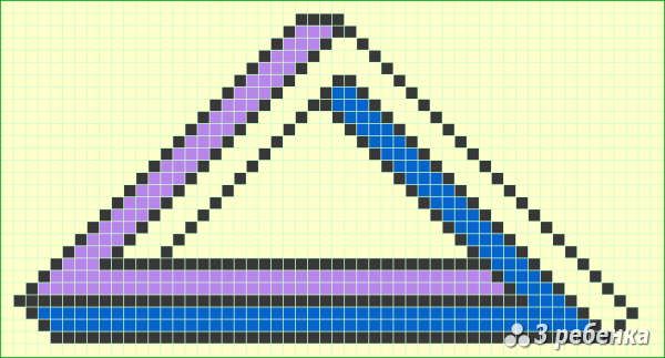 Схема фенечки прямым плетением 20314