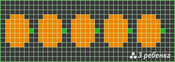 Схема фенечки прямым плетением 20927