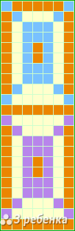 Схема фенечки прямым плетением 20349