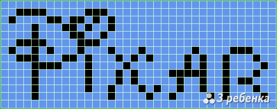 Схема фенечки прямым плетением 20942