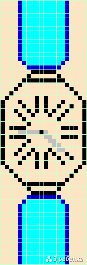 Схема фенечки прямым плетением 20225