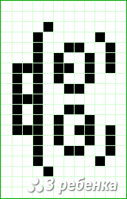 Схема фенечки прямым плетением 21376