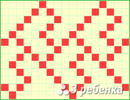 Схема фенечки прямым плетением 21402