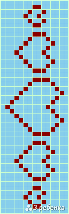 Схема фенечки прямым плетением 21407