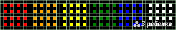 Схема фенечки прямым плетением 21392