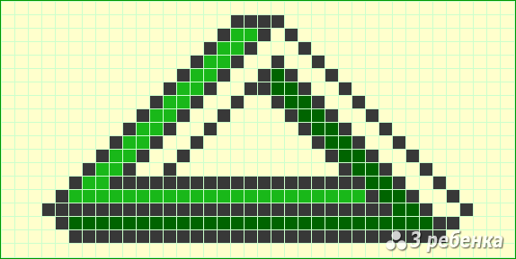 Схема фенечки прямым плетением 21356