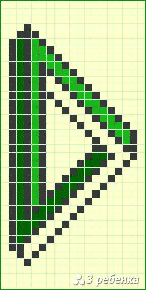 Схема фенечки прямым плетением 21356