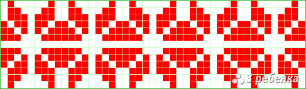 Схема фенечки прямым плетением 21764