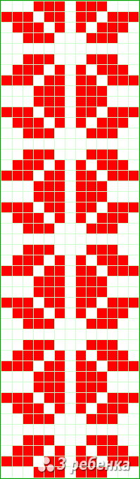 Схема фенечки прямым плетением 21764