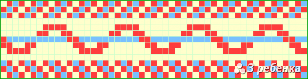 Схема фенечки прямым плетением 21691