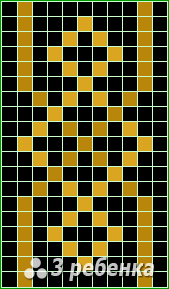 Схема фенечки прямым плетением 21733