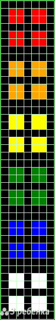 Схема фенечки прямым плетением 21743