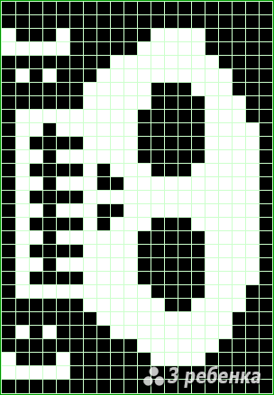 Схема фенечки прямым плетением 21753