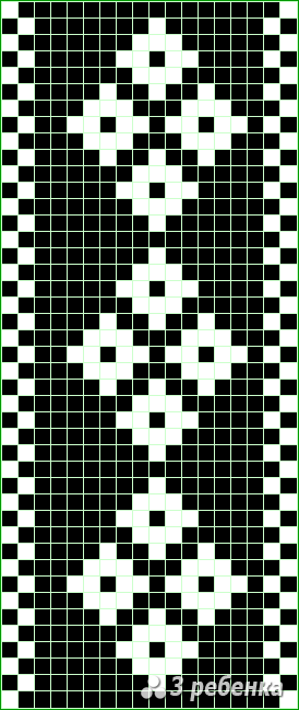 Схема фенечки прямым плетением 21790