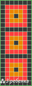 Схема фенечки прямым плетением 22511