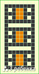Схема фенечки прямым плетением 22673