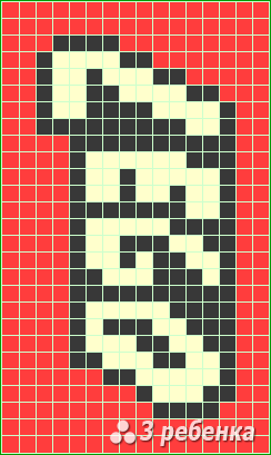 Схема фенечки прямым плетением 22608